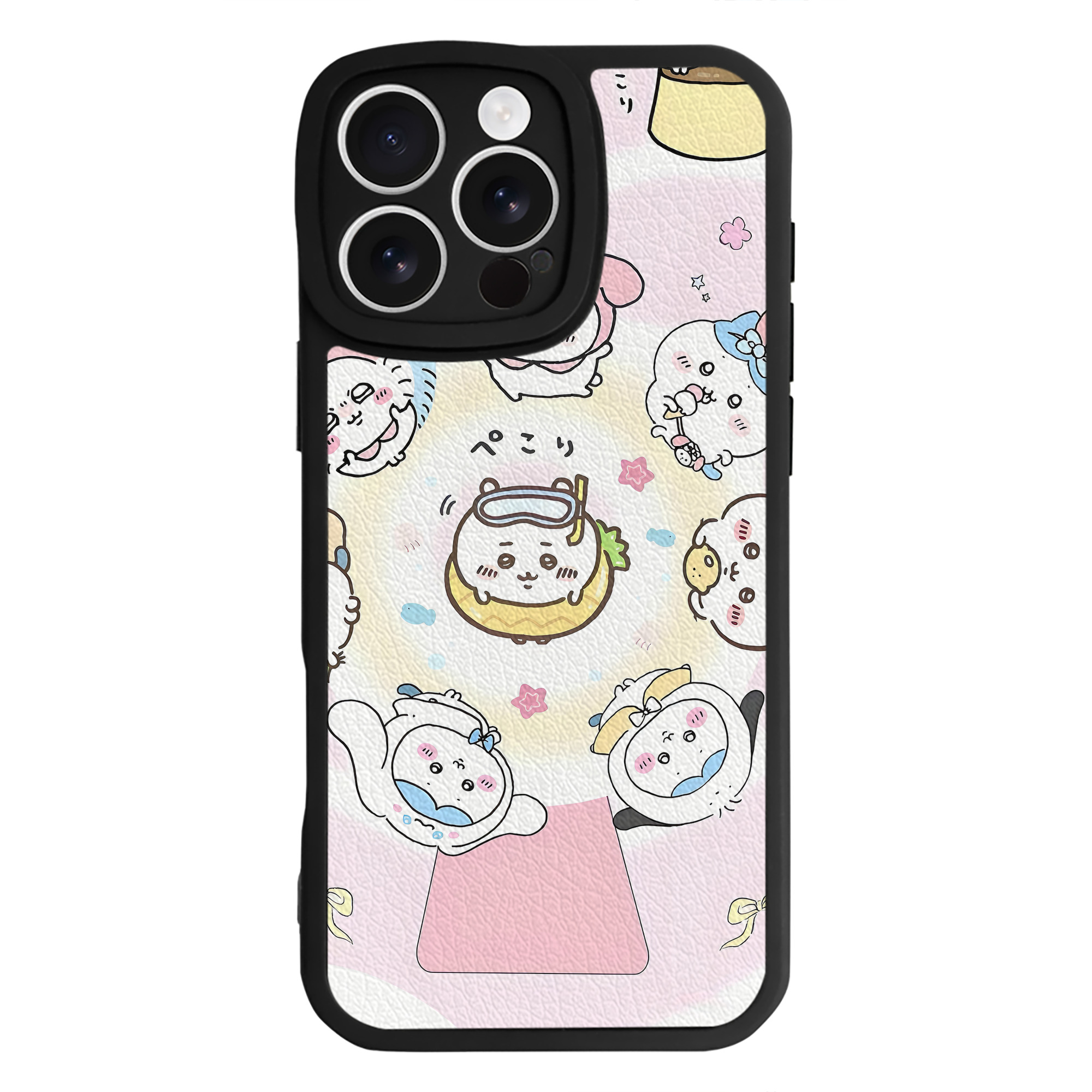 （画像用） ちいかわ Chii-kawa 【iPhone 16シリーズ対応】シリコンスマホケース（レザー調） 材質：シリコン